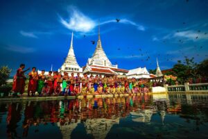 พวงหรีดวัดโปรดเกศเชษฐาราม พระประแดง สมุทรปราการ