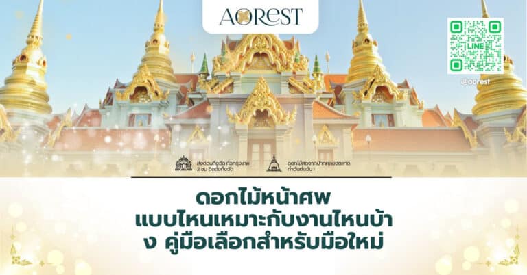 ดอกไม้หน้าศพ แบบไหนเหมาะกับงานไหนบ้าง คู่มือเลือกสำหรับมือใหม่