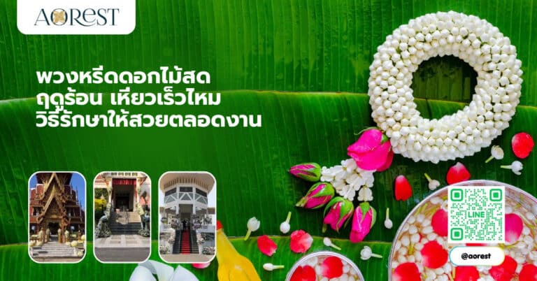 พวงหรีดดอกไม้สด ฤดูร้อน เหี่ยวเร็วไหม วิธีรักษาให้สวยตลอดงาน